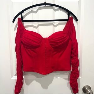 Red Cropped Bustier